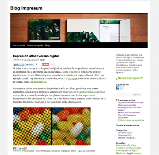 pantallazo del blog Impresum