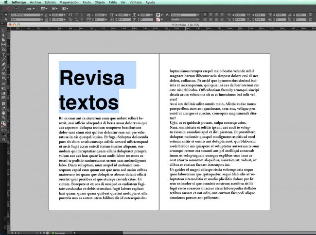 documento de indesign