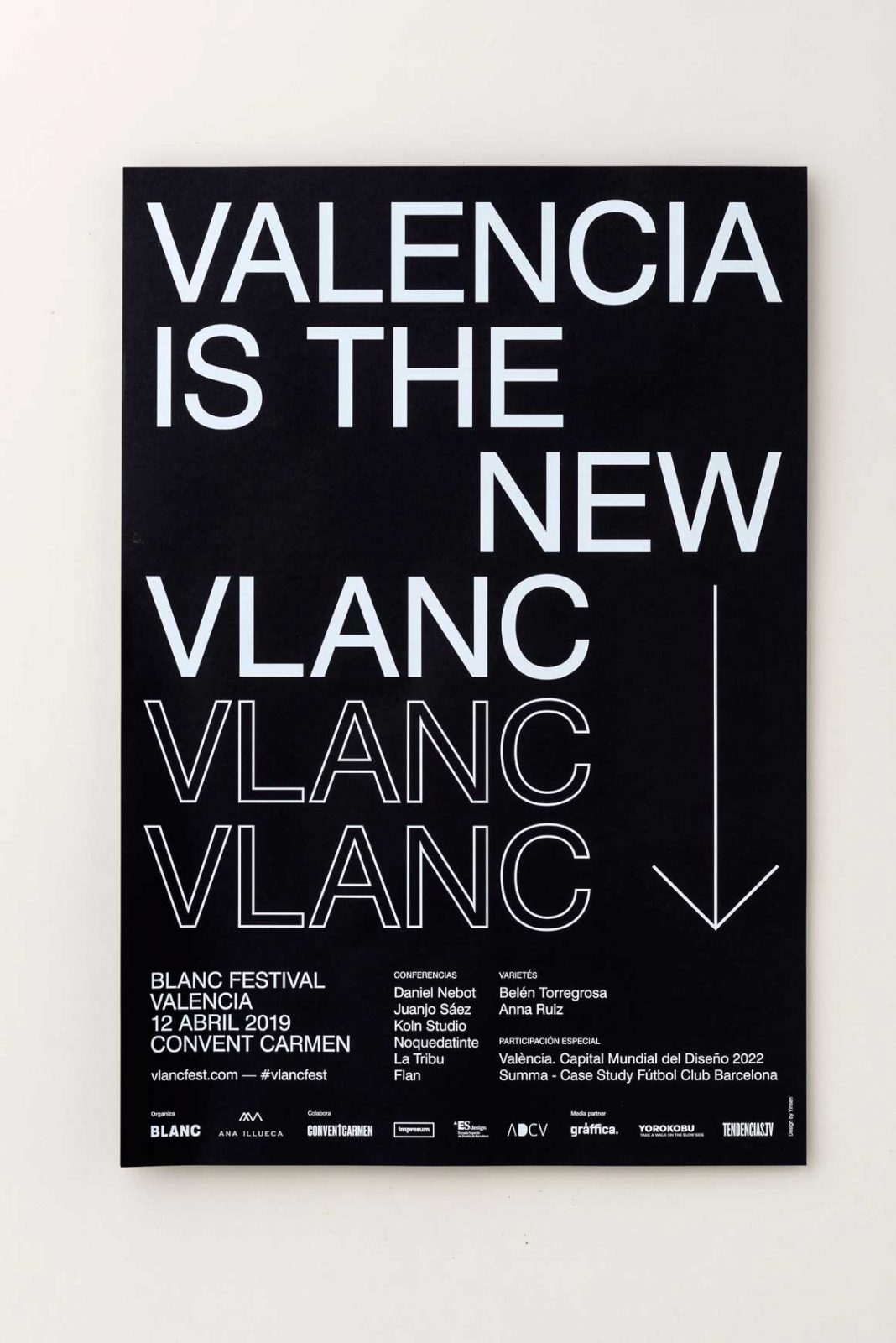 Versión del cartel de VLANC en Valencia